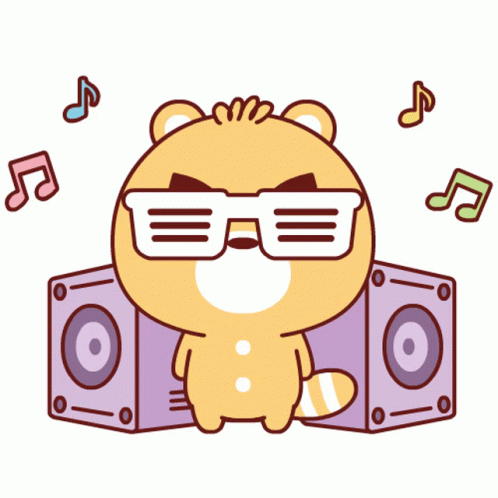 Gato animado bailando y escuchando música V.2: Gifs animados sin copyright